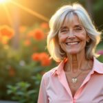 Coiffures raffinées pour femmes de 60 ans : mi-longs dégradés sublimés par une frange chic