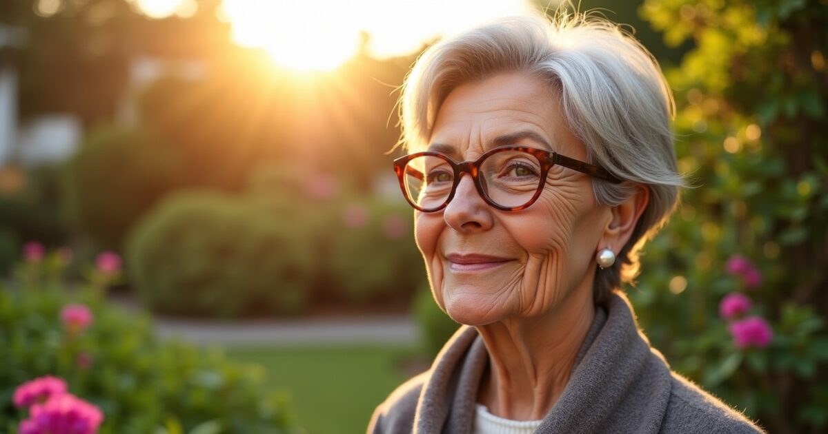 Coiffures élégantes et flatteuses pour femmes de 70 ans avec lunettes
