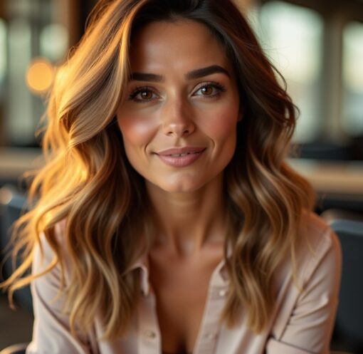Balayage miel doré : Sublimez votre marron glacé avec élégance et savoir-faire