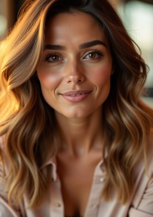 Balayage miel doré : Sublimez votre marron glacé avec élégance et savoir-faire