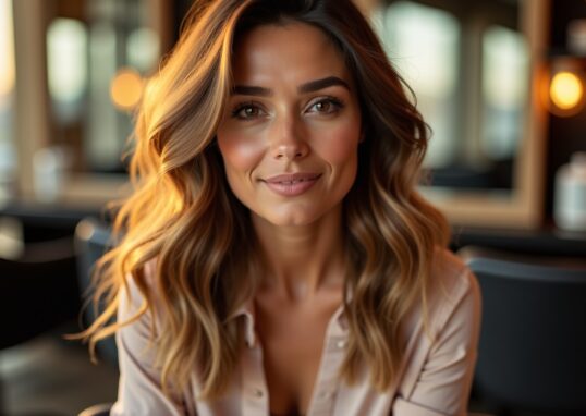 Balayage miel doré : Sublimez votre marron glacé avec élégance et savoir-faire