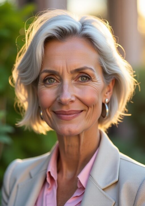 Visage ovale après 60 ans : Les coupes incontournables pour un look moderne et élégant