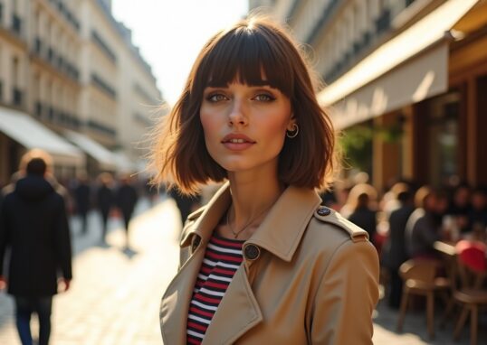 Le Carré à Frange Effilée : L’Essence du Chic Parisien qui Séduit Toutes les Tendances