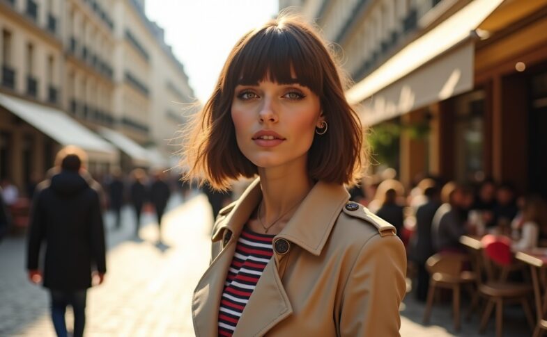 Le Carré à Frange Effilée : L’Essence du Chic Parisien qui Séduit Toutes les Tendances
